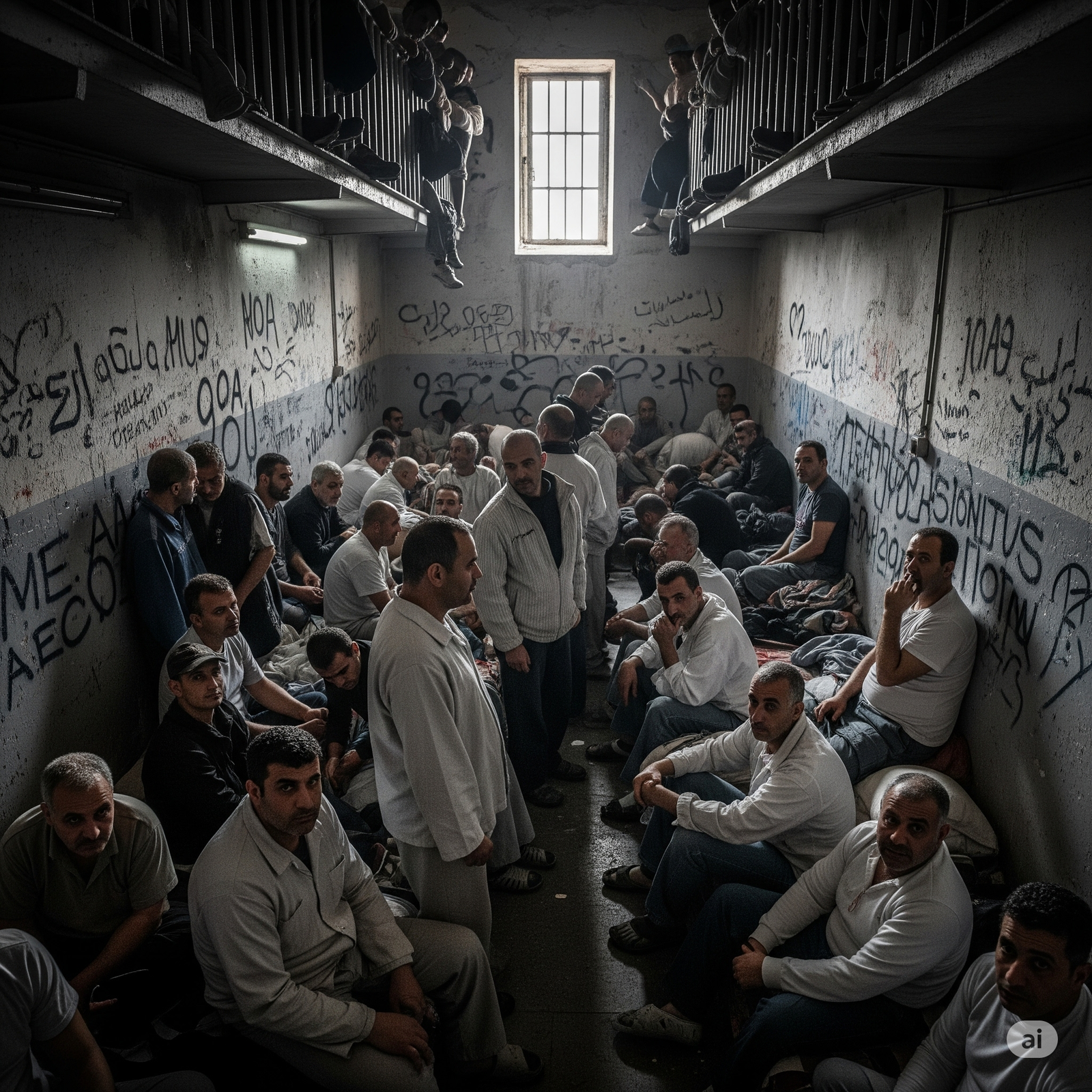 ممر مكتظ في سجن رومية